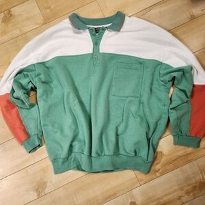 90s 80s VintagMen's Crewneck Pullover Sweater - Boxy Baggy Fit Very Reto